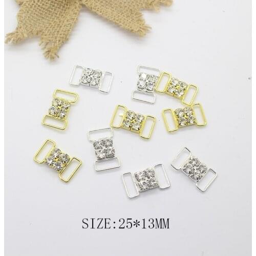 ZMASEY 10Pcs new rhinestone buckle fashion 25*13mm jewelry decoration, DIY handmade, swimming clothes buckle