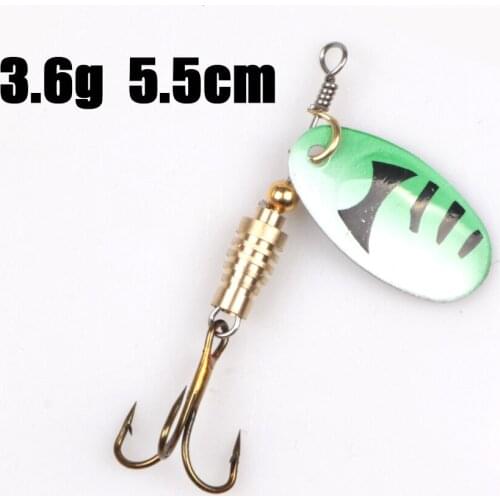 1Pcs Metal Spinner spoon bait Fishing Lures Wobblers Hand Artificial Fishing Baits With treble Hooks Fishing Tackle