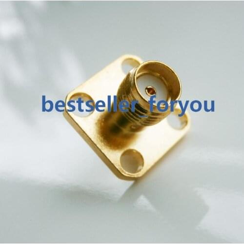 1x SMA Female Chassis Panel Mount 4 Hole Flange deck Solder RF Connector