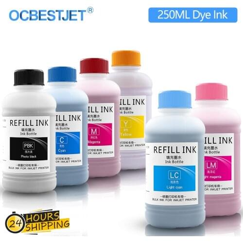 250ML*6 Dye Ink For Epson D700 FUJI DX100 Inkjet Printer For T7821 T7822 T7823 T7824 T7825 T7826 Refillable Cartridge