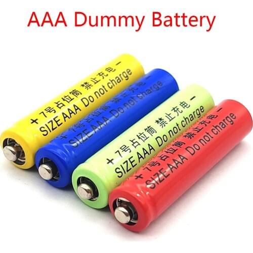 5Pcs AAA Size Dummy Fake Battery Setup Shell Placeholder Cylinder Conductor