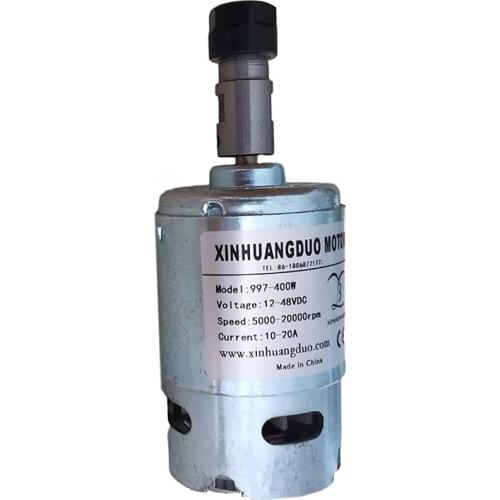 997 Powerful DC spindle Motor 400W DC12-48V High Speed Motor Silent Ball Bearing Engraving Machine Spindle Motor