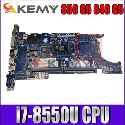 Akemy 6050A2945601-MB-A01 For HP 850 G5 840 G5 laptop motherboard mainboard L15520-601 with i7-8550U CPU tested full 100