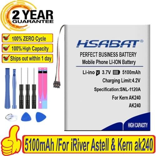 Top Brand 100% New 4600mAh Battery for iRiver Astell & Kern AK240 Player 3-wire plug Batteries + free tools