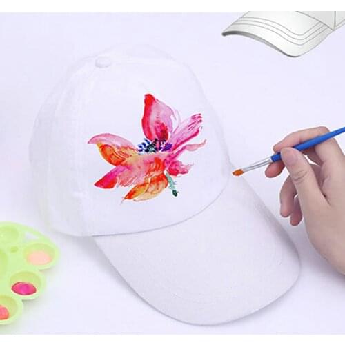White Caps DIY Hand-painted Hip Hop Caps Blank Baseball Hat For Kids Party Decoration Gift Favors Golf ball Street Hat Men Women