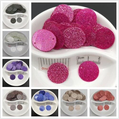 Pailettes 20mm Silde Hole Glitters Sequin Flat Round Loose Sequins Sewing Wedding Decoration Craft Scrapbook DIY Accessories