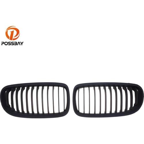 POSSBAY Matte Black Car Front Hoods Kidney Sport Grille Grill Vents for BMW 3-Series E91 325xi/328i Touring 2008-2012 Facelift
