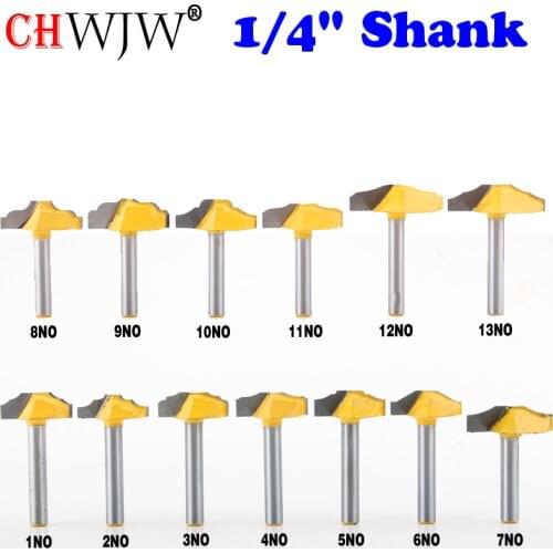CHWJW 1pc 1/4"SH Woodworking Door Frame Lace Knife Door Engraving Profiled Lace Cabinet Engraving Knife Imported Milling Cutter