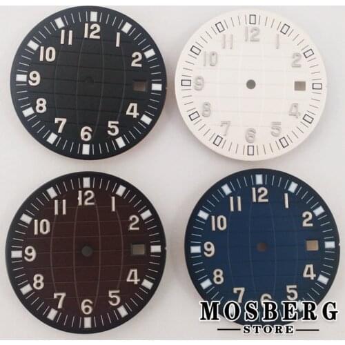 31.5mm Sterile Luminous Watch Dial With Date Window Accessories For ETA 2824 2836 Miyota 8215 8205 821A DG 2813 3804 Movement