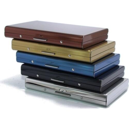 Stainless steel Storage Box Business ID Credit Card Holder Mini Suitcase Bank Card Box Holder Jewelry Case Organizer Rectangle