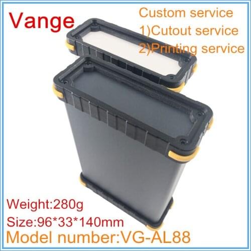 4pcs/lot extrusion profiles junction metal boxes 96*33*140mm 6063-T5 Aluminum enclosure case diy housing for electrical PCB