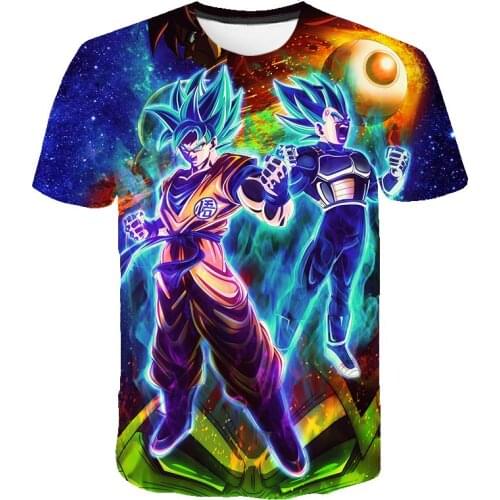 2021 Summer Fashion New Super Luminous Anime Men TShirt 3D Printing Pattern Mens Short Sleeve Trend Casual T-Shirt Clothing