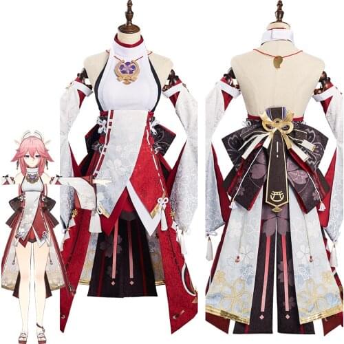 Genshin Impact - Yae Miko Cosplay Costume Outfits Halloween Carnival Suit