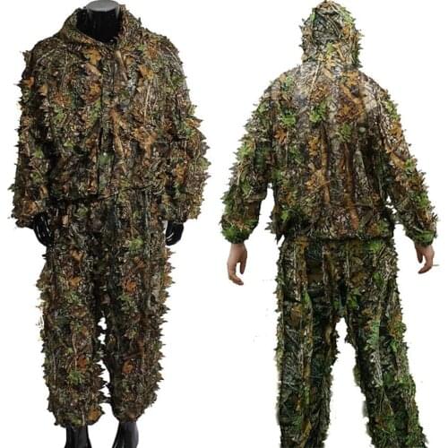 Ghillie Suits Camouflage Leafy Hunting Hood Leaf outdoor Camouflage maple Bionic Yowie sniper birdwatch Forest Pattern