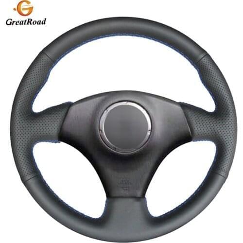 Handsewing Black Genuine leather Car Steering Wheel Covers for Toyota RAV4 1998-2003 Celica 1998-2005 Corolla (US) 2003