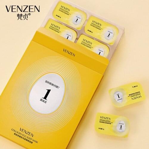 Collagen Tender Skin Egg Sleep Hydrating Mask Deep Moisturizing Shrinking Pores Brightening Skin Tone No-clean mask