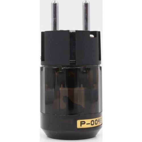 2PCS High Quality Rhodium Plated P004E Schuko Power Plug Male Connector HIFI