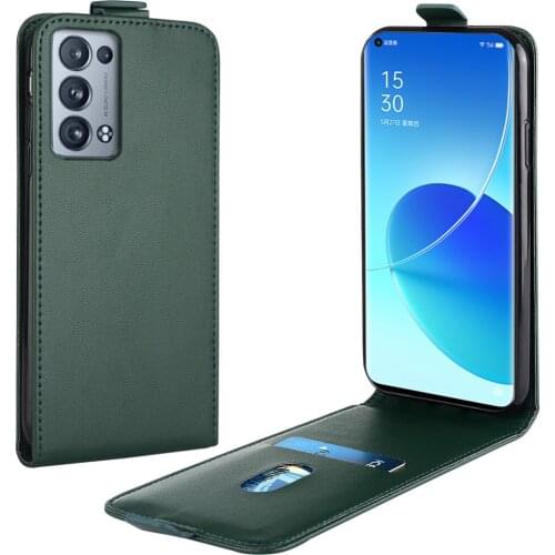 Flip Up and Down Leather Case for OPPO Reno6 Pro+ 5G Case PEDM00 PDEM10 Vertical Cover for Reno 6Pro Plus 5G Case Phone Bag