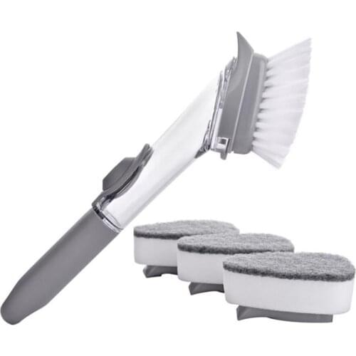 Kitchen Dish Scrubber Dishwashing Scrubber Sink Scrub Brush With Handle Dishwasher Brush Home Cleaning Tools