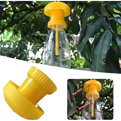 Fruit Fly Traps Reusable Plastic Bottle Top Trap Fly Drosophila Catcher Pest Insect Control for Indoor and Outdoor Farm Orchard