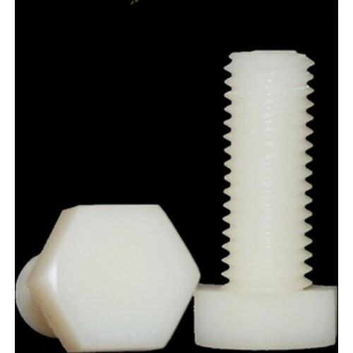 M14 M16 External Hex Screws nylon PA66 Insulation Bolt Plastic Screw 55-200mm Lenght