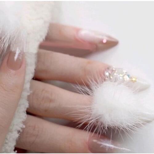 Cute Detachable Nail Art Fluffy Balls 3D Nail Art Decorations Nail Decals Nail Decor Magnetic Fashion Design Accessories