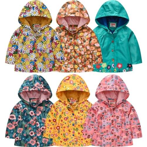 Fashion Toddler Infant Kids Baby Girls Boys Printing Long Sleeve Outdoor Jacket Zipper Hooded Waterproof Windproof Coat#p4