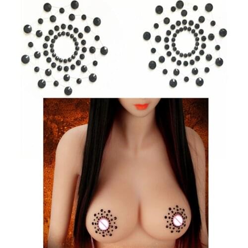 Snow Self Adhesive Sexy Products Nipple Cover Stickers Chest Pastie Breast Bras Rhinestone Nipple Accessories Padding
