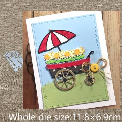 New Design Craft Metal die cuts Cutting Die sun umbrella cart decoration scrapbooking Album Paper Card Craft Embossing die cuts