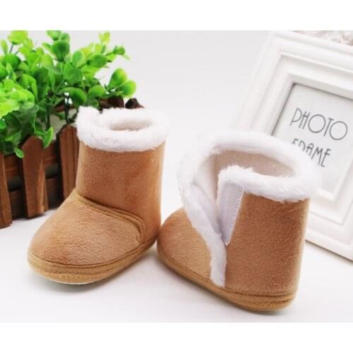 Baby Girls Shoes Winter Snow Boots Warm Leather Fur Baby Botas Waterproof Infant Boot Boys Bootie Shoes Non-slip Shoes