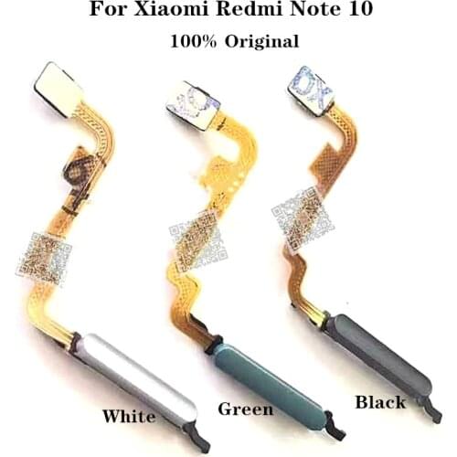 Original Fingerprint Sensor Flex Cable For Xiaomi Redmi Note 10 Note10 Touch ID Home Main Buttons Connector Fingerprint scanner