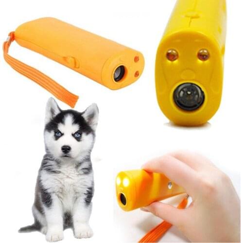 Pet Dogs Strengthen Without Control Repeller Trainer equipment Barking Stop Ultrasound Pet LED Deterrents Ultrasonic Battery