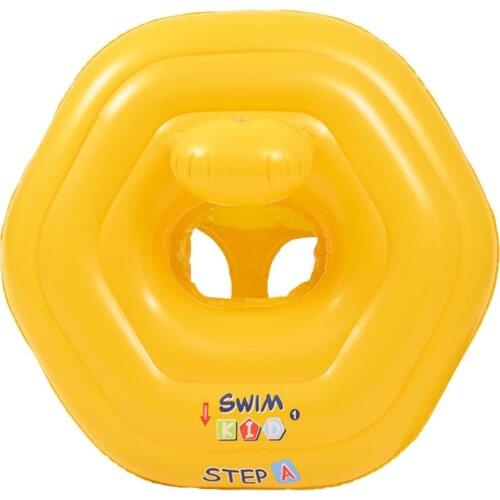 Swimming Float Hexagonal Inflatable Cute Swimming Ring For Kids Learn Swim Circle Bath Inflatable Ring Toy Float Lying Swim Ring