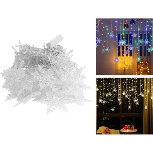 Christmas Snowflakes LED String Lights Flashing Lights Curtain Light Waterproof Holiday Party Light EU Plug