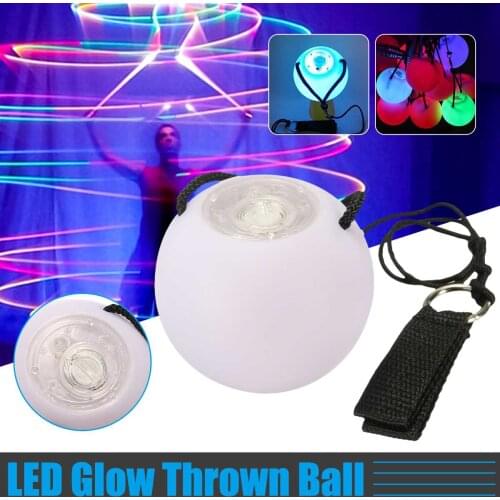 2pcs belly dance balls RGB glow LED POI thrown balls for belly dance hand props stage performance accessories