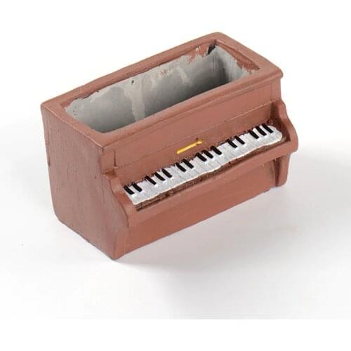 Piano Flower Pot Silicone Mold Concrete Planter Mould DIY Handmade Cement Home Decoration Tool