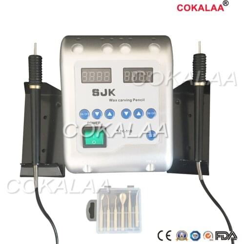 Dental Lab Electric Waxer Carving Knife Contain 6 Wax Tips+2 Pens Pot