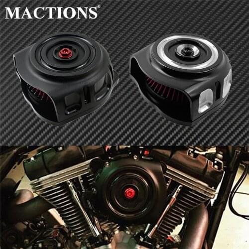 Motorcycle CNC Vintage Air Filter Intake Cleaner For Harley Softail Slim FLS Touring Sportster XL 1200 883 48 72 Dyna Fat Bob