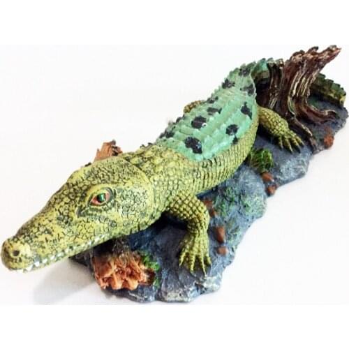 Air Action Snapping Crocodile Aquarium Moving Motion Bubbling Ornament Decoration