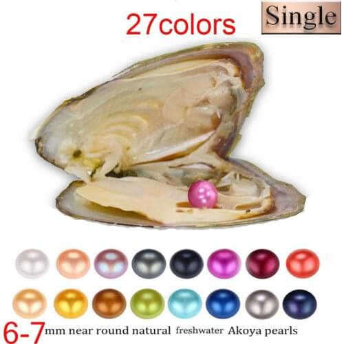 30pcs/Lot DIY Freshwater 6-7mm Pearls In Oysters 27 Colors Pearls Oyster Pearl With Vacuum-Packing Luxury Jewelry Gift For Women