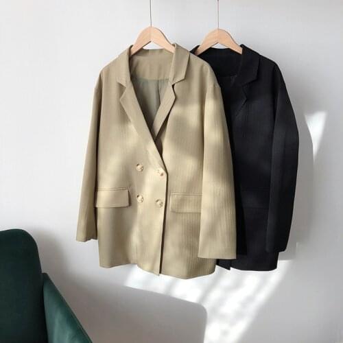 2020 Spring Blazer Turn Down Collar Vintage Casaco Feminino Tops For Women Elegant Coat Outerwear