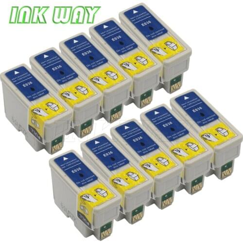 INK WAY 10 PACK black Non-OEM Chipped Compatible Ink Cartridges for Stylus C42UX,C44UX,C46 with ink