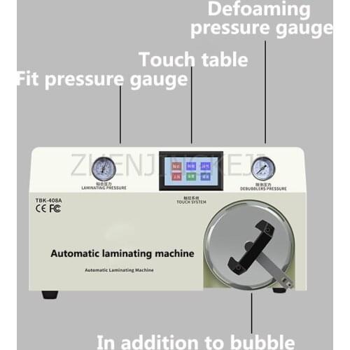 110-220V Curved Screen Pressing Machine Automatic Vacuum Laminating Tools Defoaming Cell Phone Broken Screen Repair Equipment