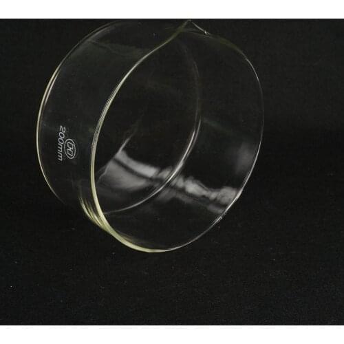 200mm Lab Glass Crystallizing Dishes with Spout Crystallization Experiment