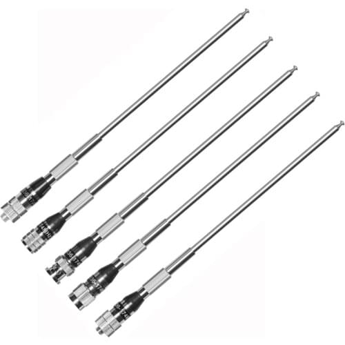 3107 UHF 400-470Mhz Walkie Talkie Antenna Metal Telescopic Antenna High Gain Mast Connector For Two Way Radio MOTO/SMA Aerial