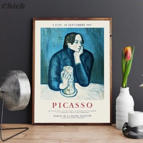 Abstract Vintage Painting Pablo Picasso Exhibition Canvas Posters and Prints Museum Modern Gallery Wall Art Picture Home Decor