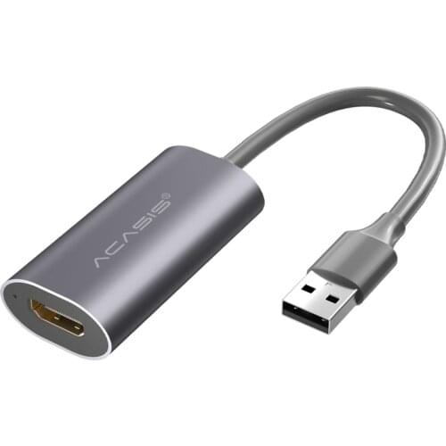 Acasis HD Video Capture Card 1080P USB 2.0 Grabber Record Box for OBS Game Live Streaming Video Camera Recording