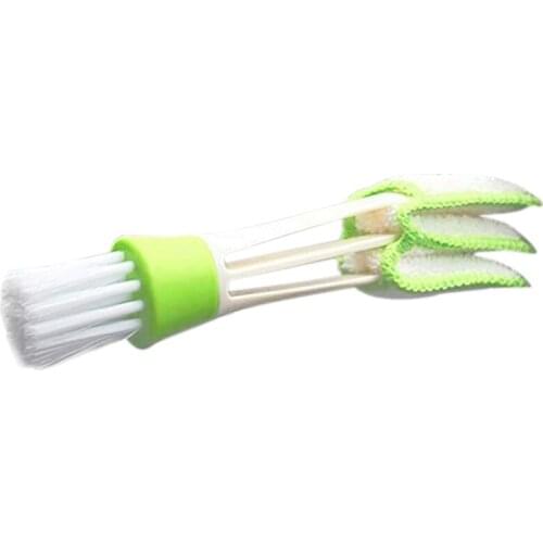 Automotive Supplies Double-Head Air Conditioning Brush Air Outlet Brush Broom Interior Instrument Panel Cleaning Brush