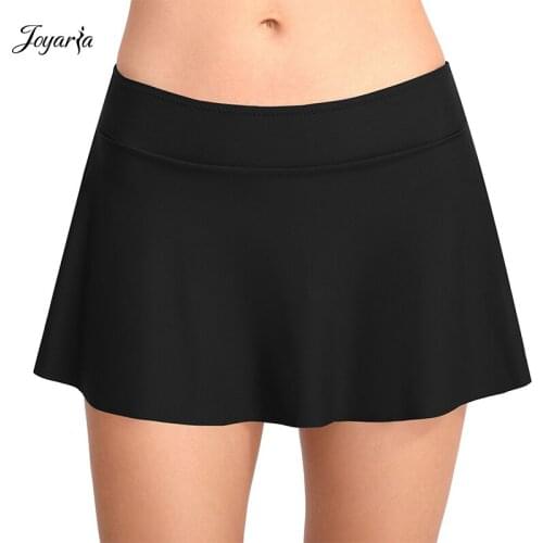 Joyaria Womens Retro Ruched Bikini Brief Bottoms Ruched Hipster Swim Bottoms Swim Skirt