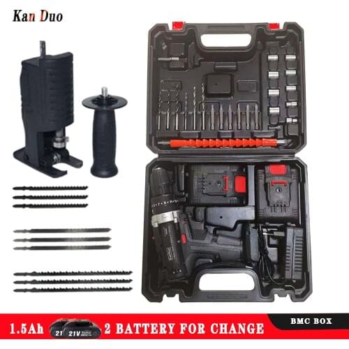 21V Cordless Electric Drill 25NM Cordless Screwdriver 1500mAh Battery Mini Electric Power Screwdriver Drill 24pcs Bit PROSTORMER